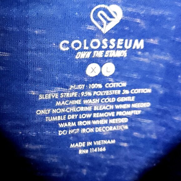 Colosseum University Of Kansas Red Vintage Look Wide Neck Long Sleeve Top XL - Picture 5 of 5